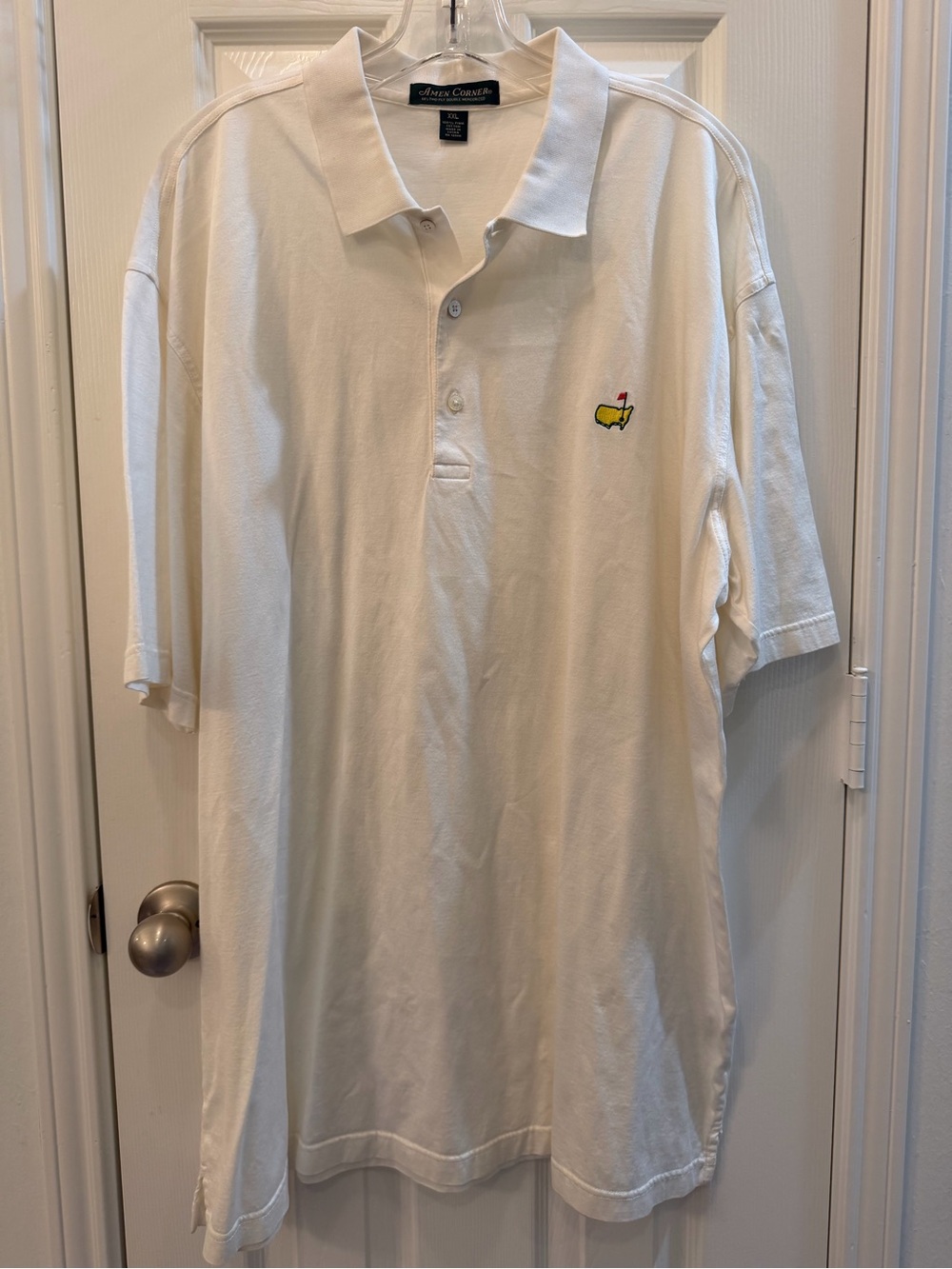 Amen Corner Men’s XXL 100% Pima Cotton Masters Augusta Golf Cream Polo